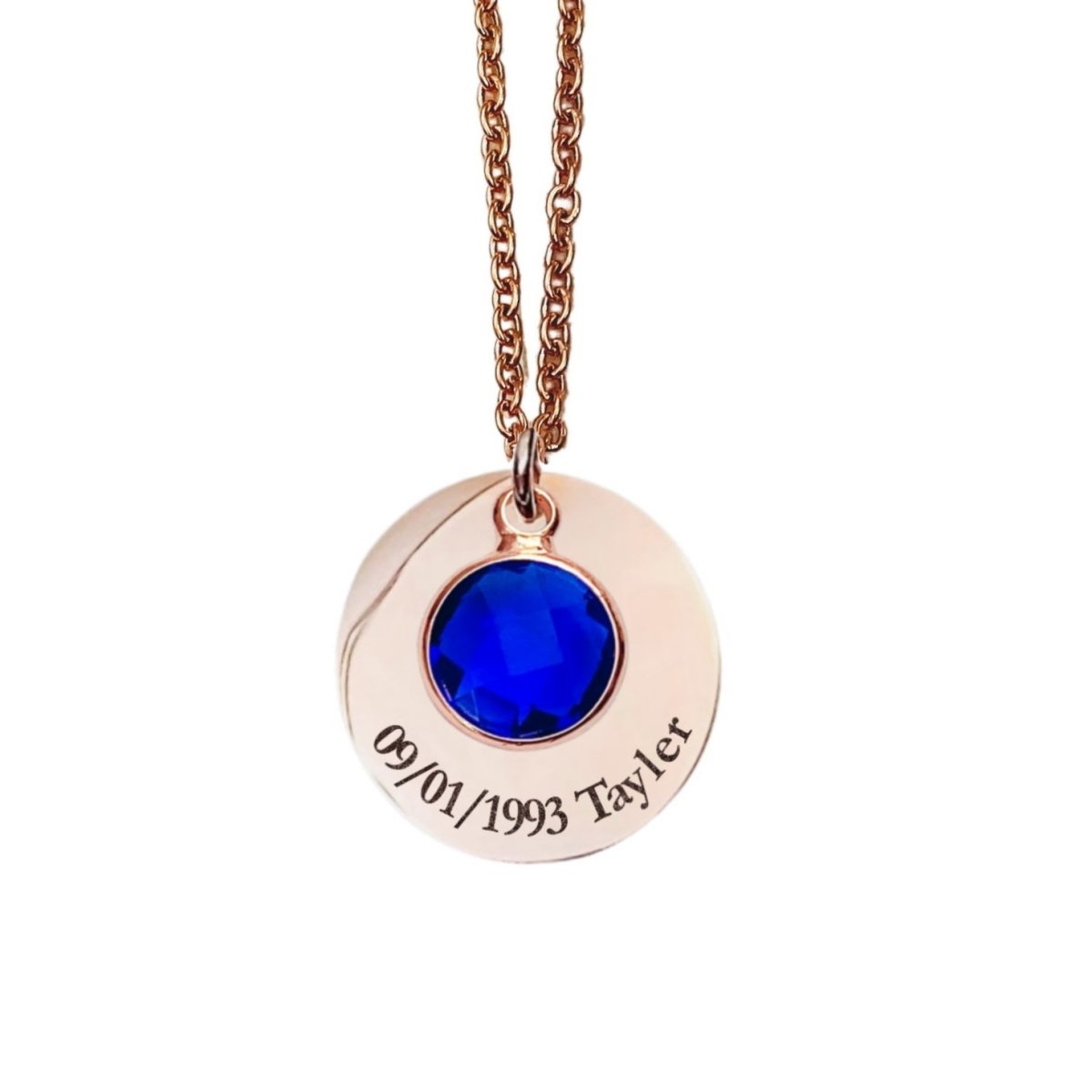 BIRTHSTONE NAME NECKLACE - Avy + Tay