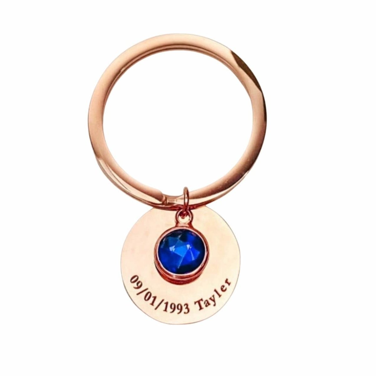 BIRTHSTONE TEXT KEYCHAIN - Avy + Tay