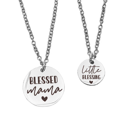 BLESSED MAMA MOMMY + ME NECKLACE SET - Avy + Tay