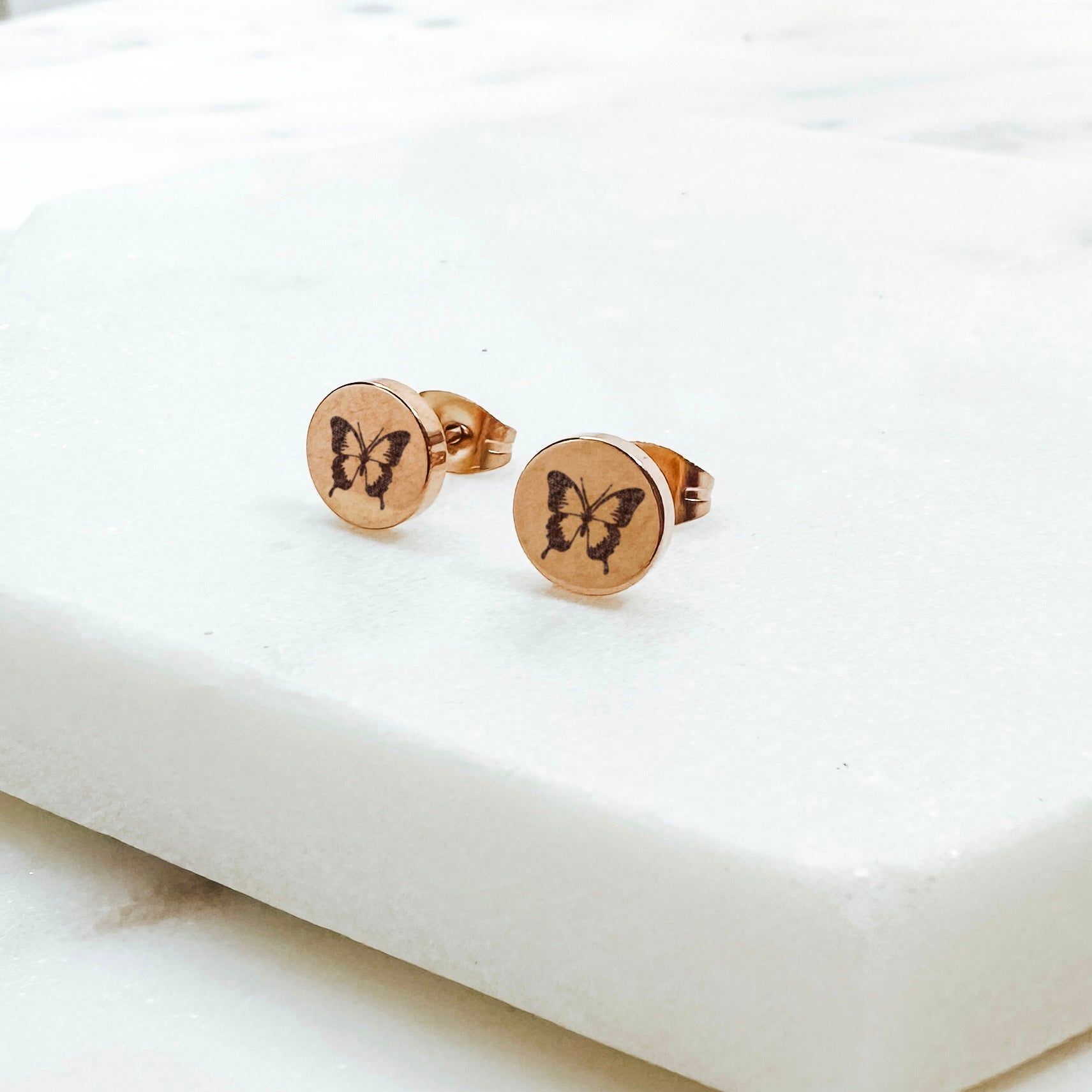 BUTTERFLY EARRING STUDS - Avy + Tay