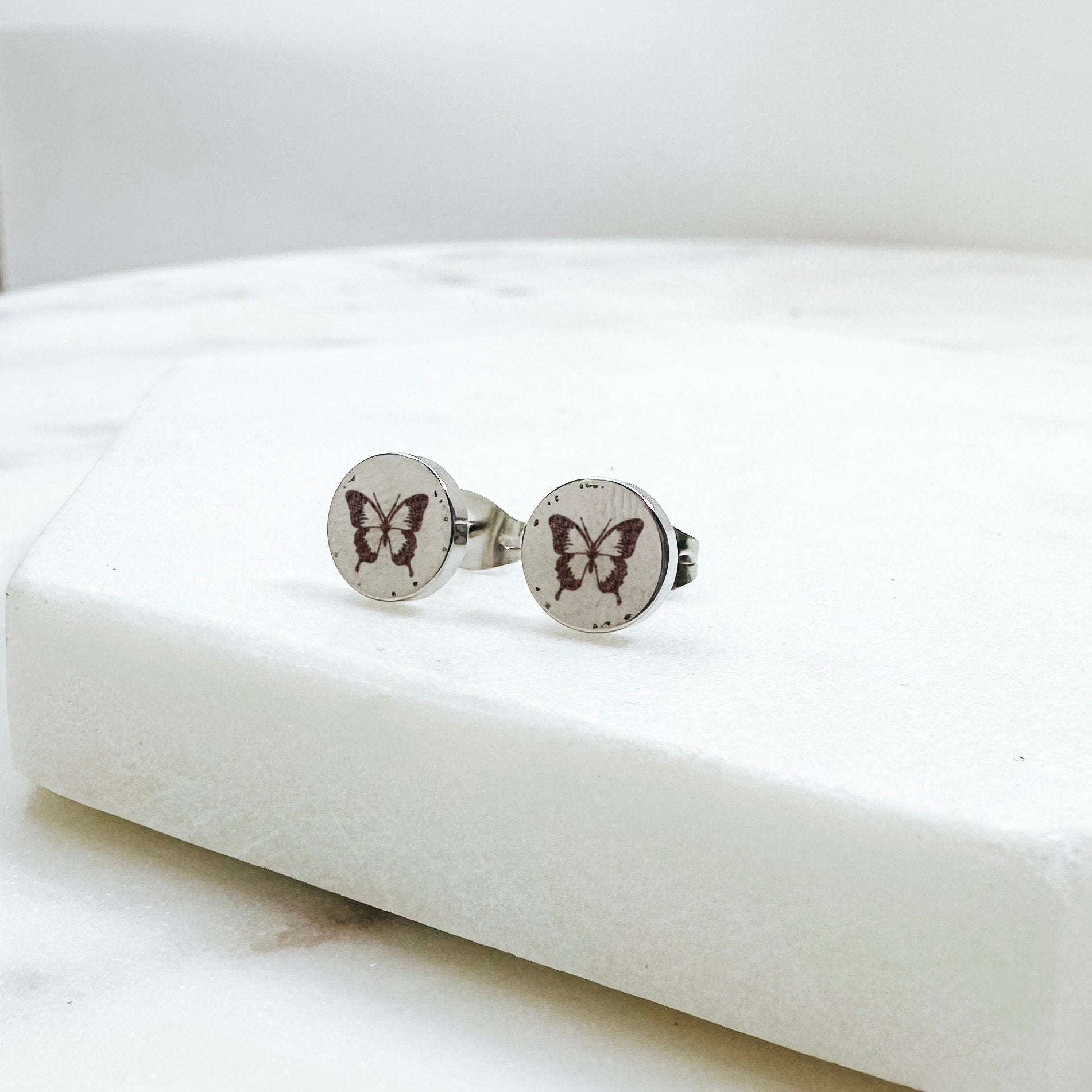 BUTTERFLY EARRING STUDS - Avy + Tay