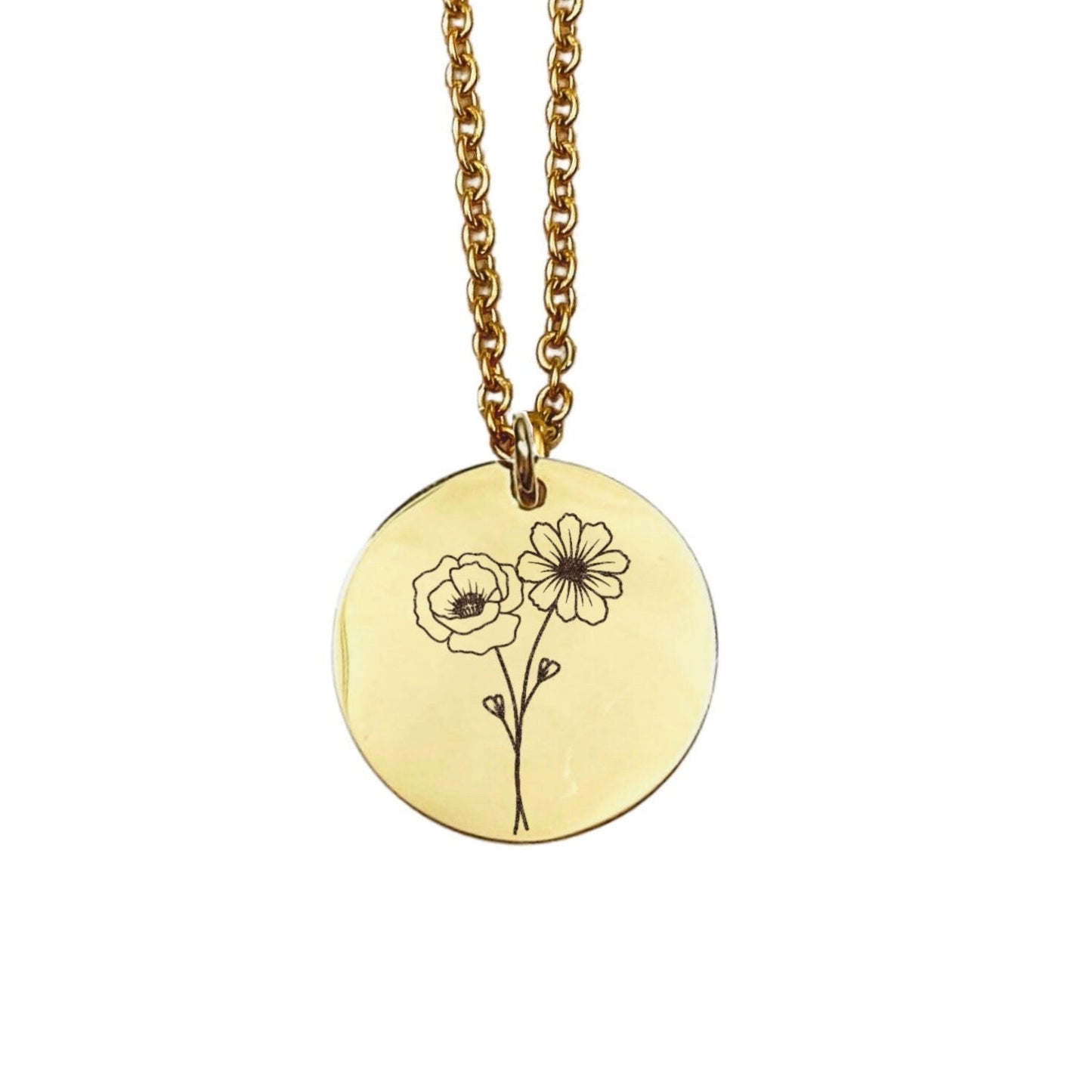 COMBINED BIRTH FLOWER BOUQUET NECKLACE - Avy + Tay