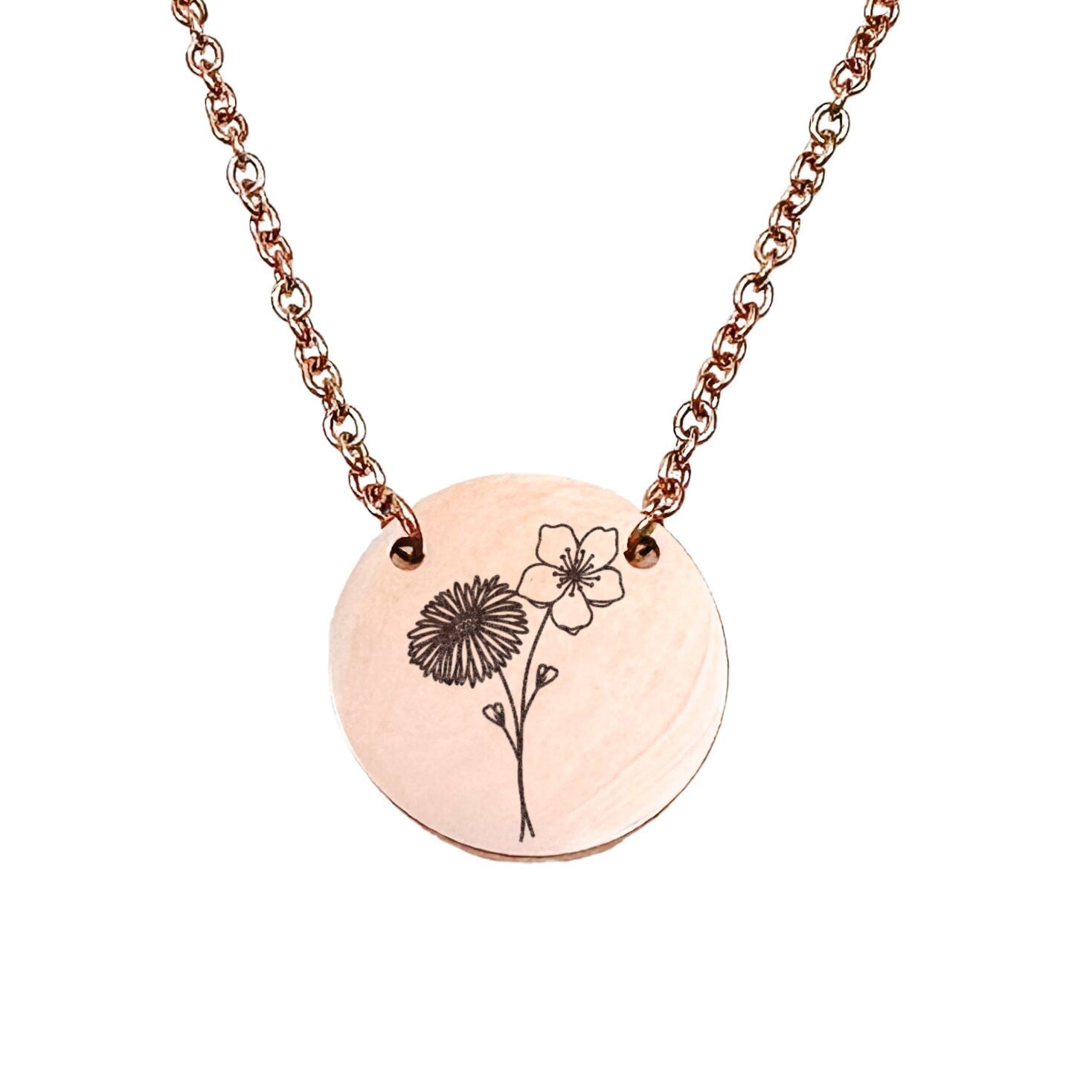 COMBINED BIRTH FLOWER BOUQUET NECKLACE - Avy + Tay