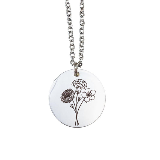 COMBINED BIRTH FLOWER BOUQUET NECKLACE - Avy + Tay