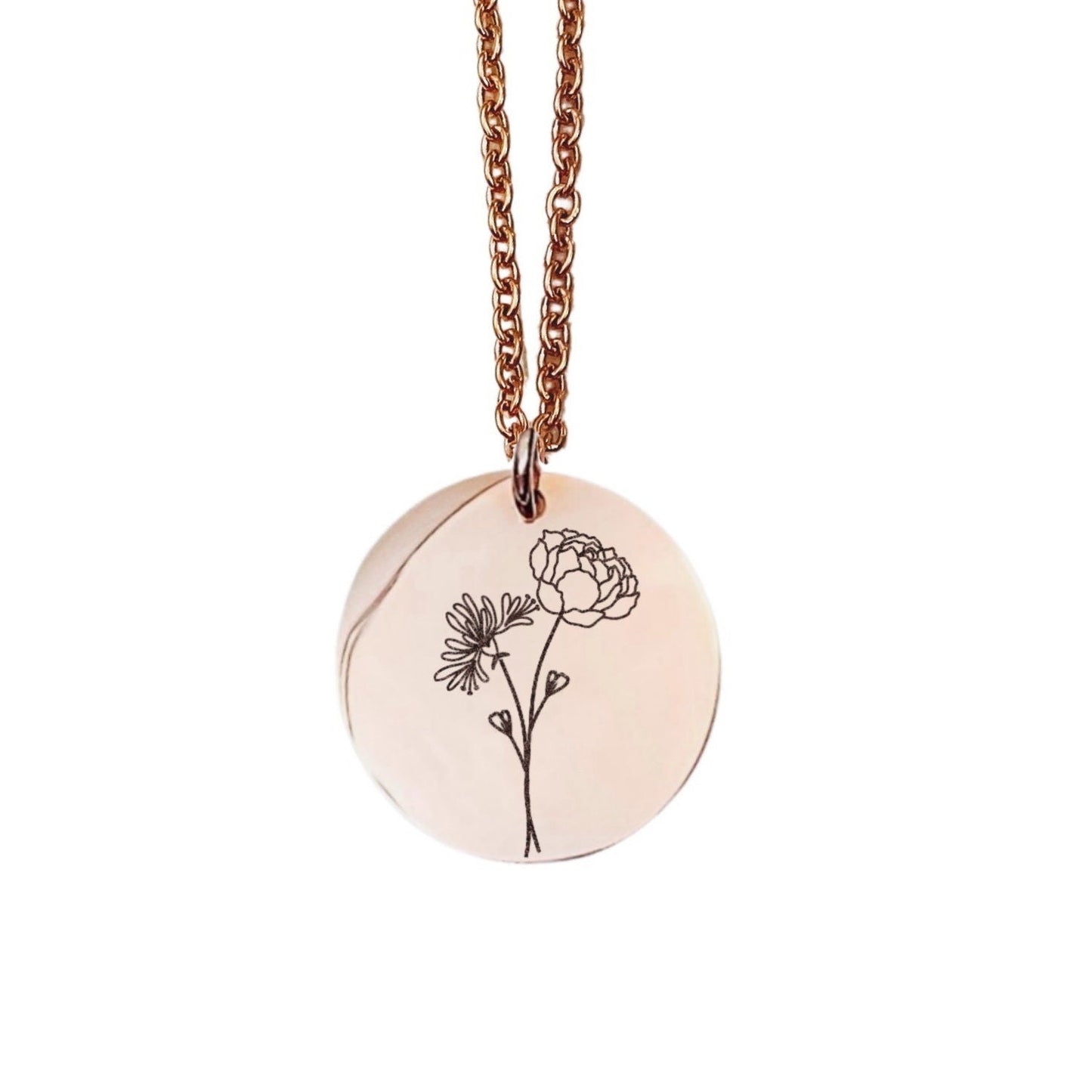 COMBINED BIRTH FLOWER BOUQUET NECKLACE - Avy + Tay