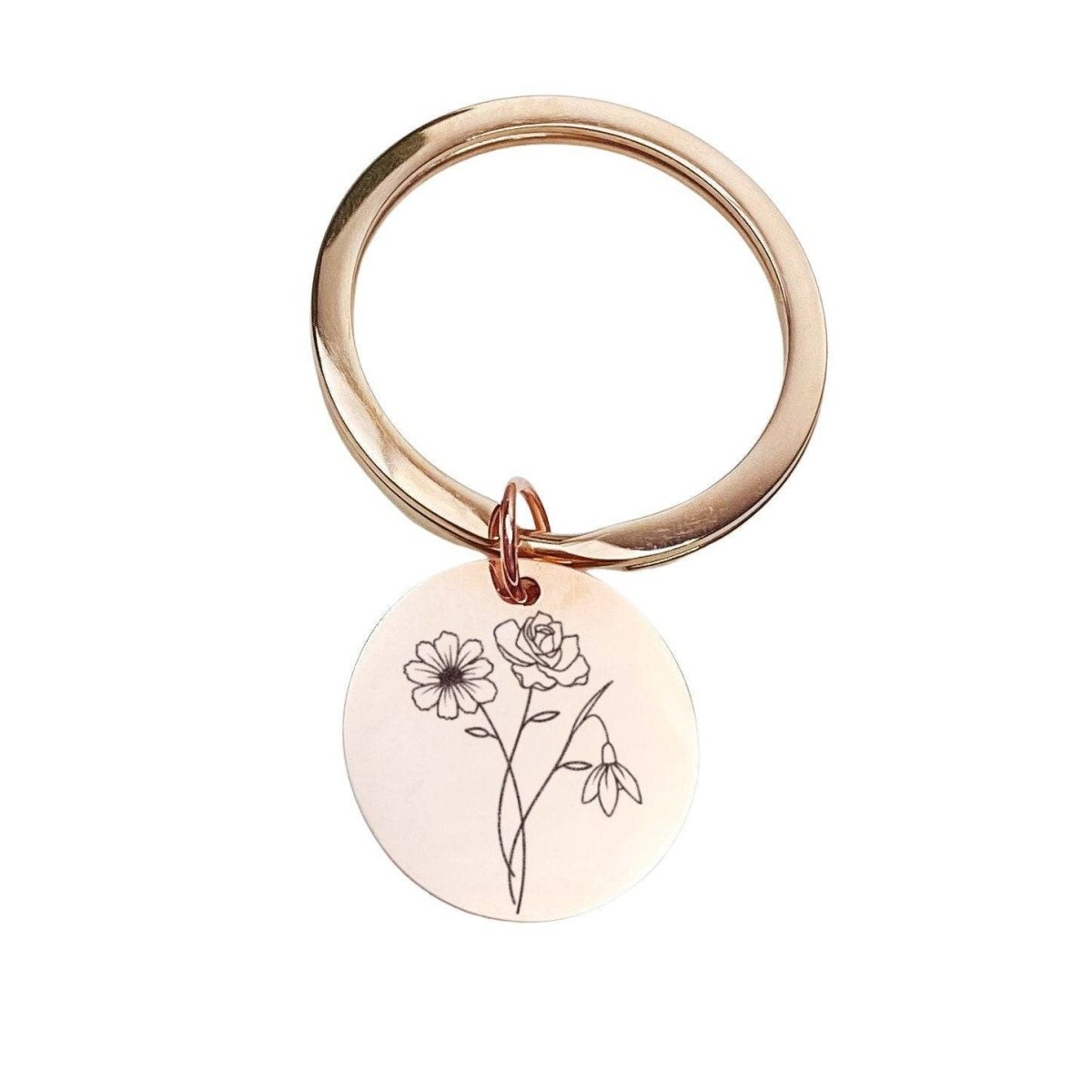 COMBINED BIRTH FLOWER KEYCHAIN - Avy + Tay