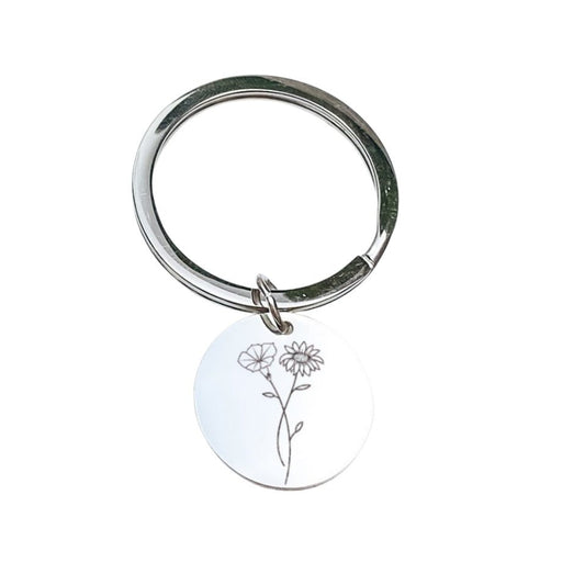 COMBINED BIRTH FLOWER KEYCHAIN - Avy + Tay