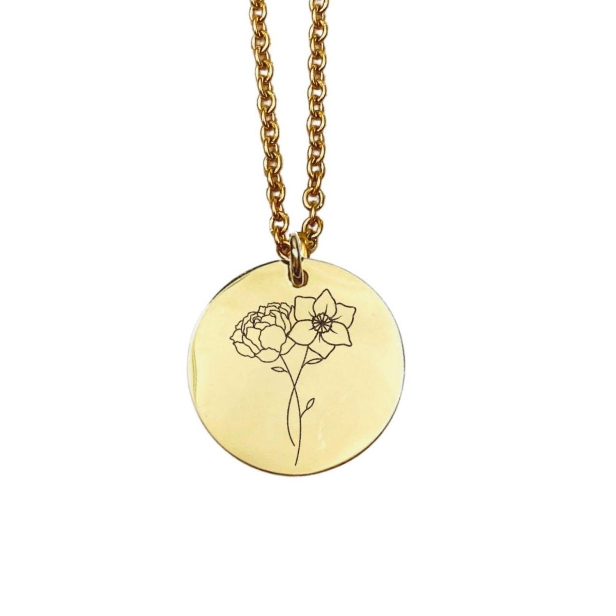 COMBINED BIRTH FLOWER NECKLACE - Avy + Tay