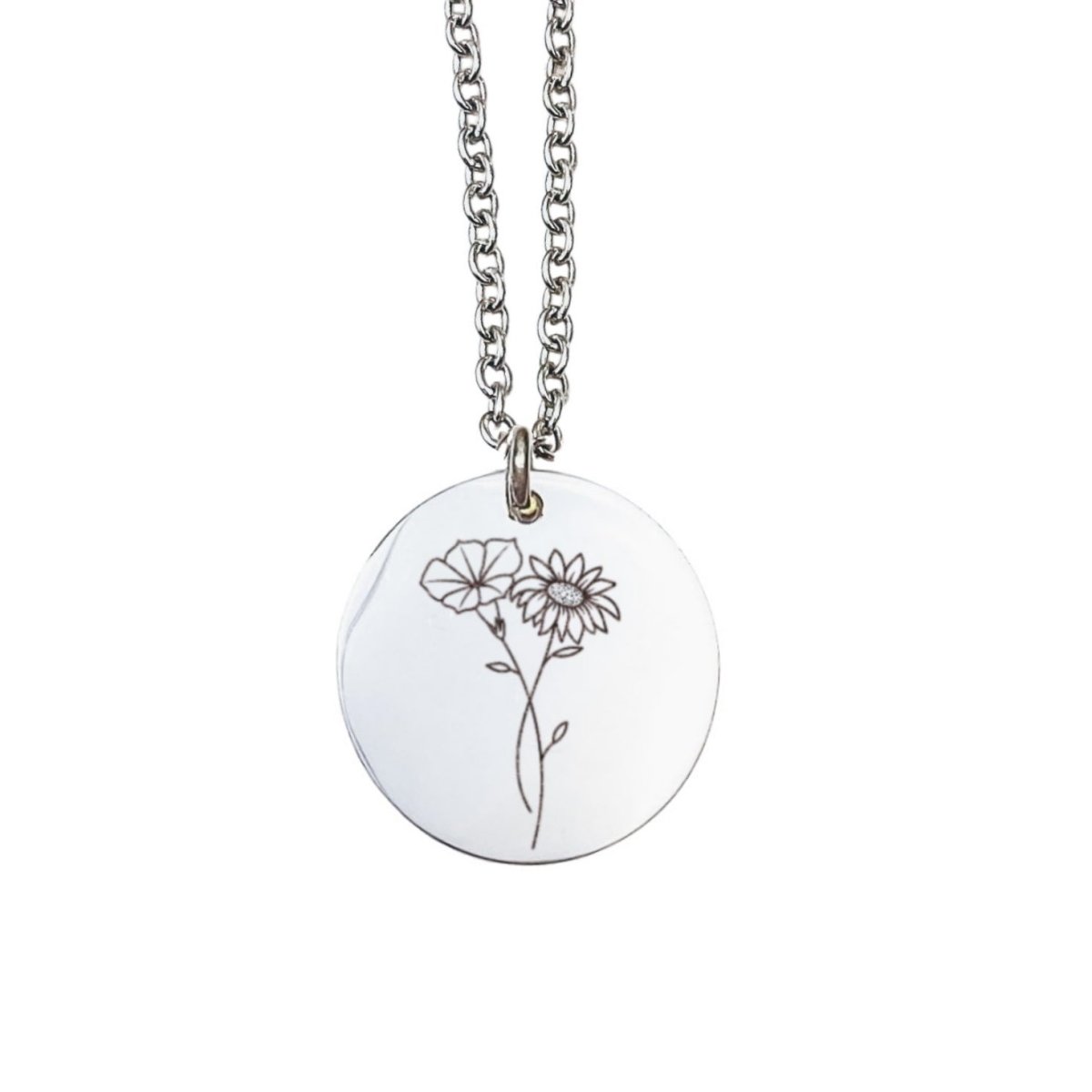 COMBINED BIRTH FLOWER NECKLACE - Avy + Tay