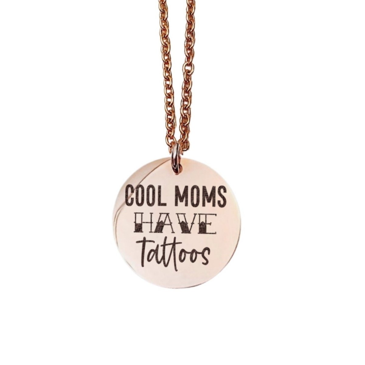 COOL MOMS HAVE TATTOOS NECKLACE - Avy + Tay