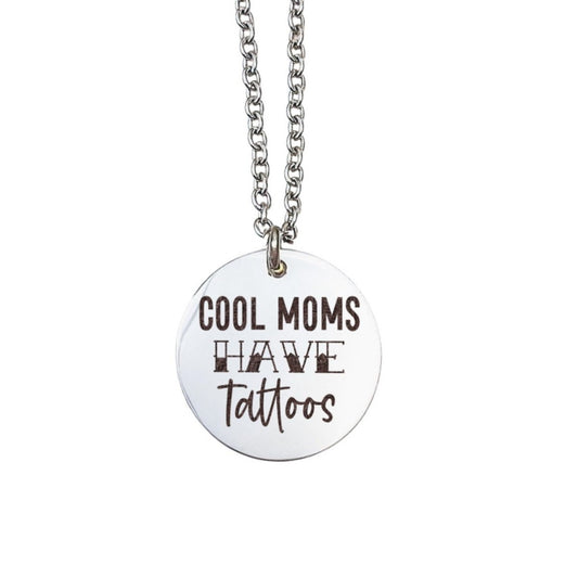 COOL MOMS HAVE TATTOOS NECKLACE - Avy + Tay