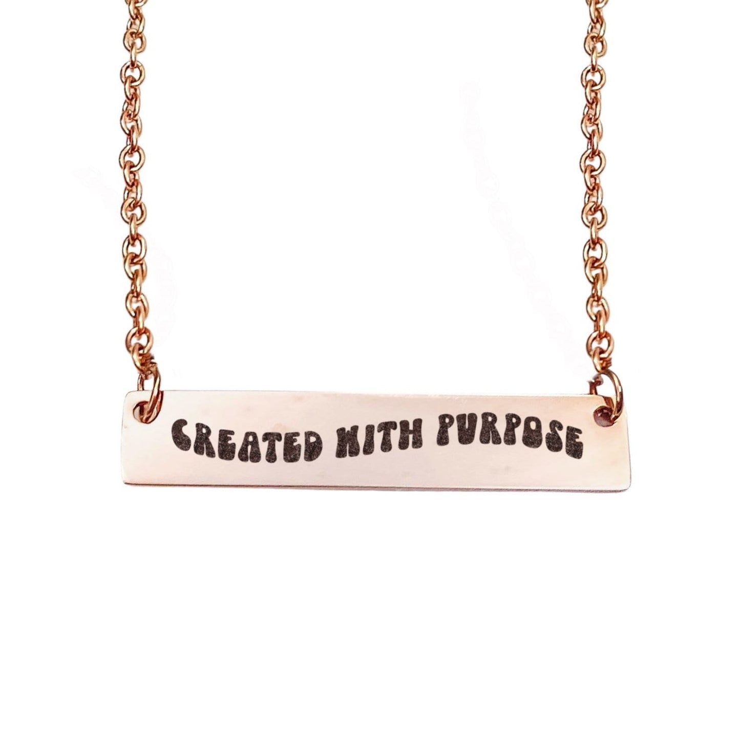 CREATED WITH PURPOSE BAR NECKLACE - Avy + Tay