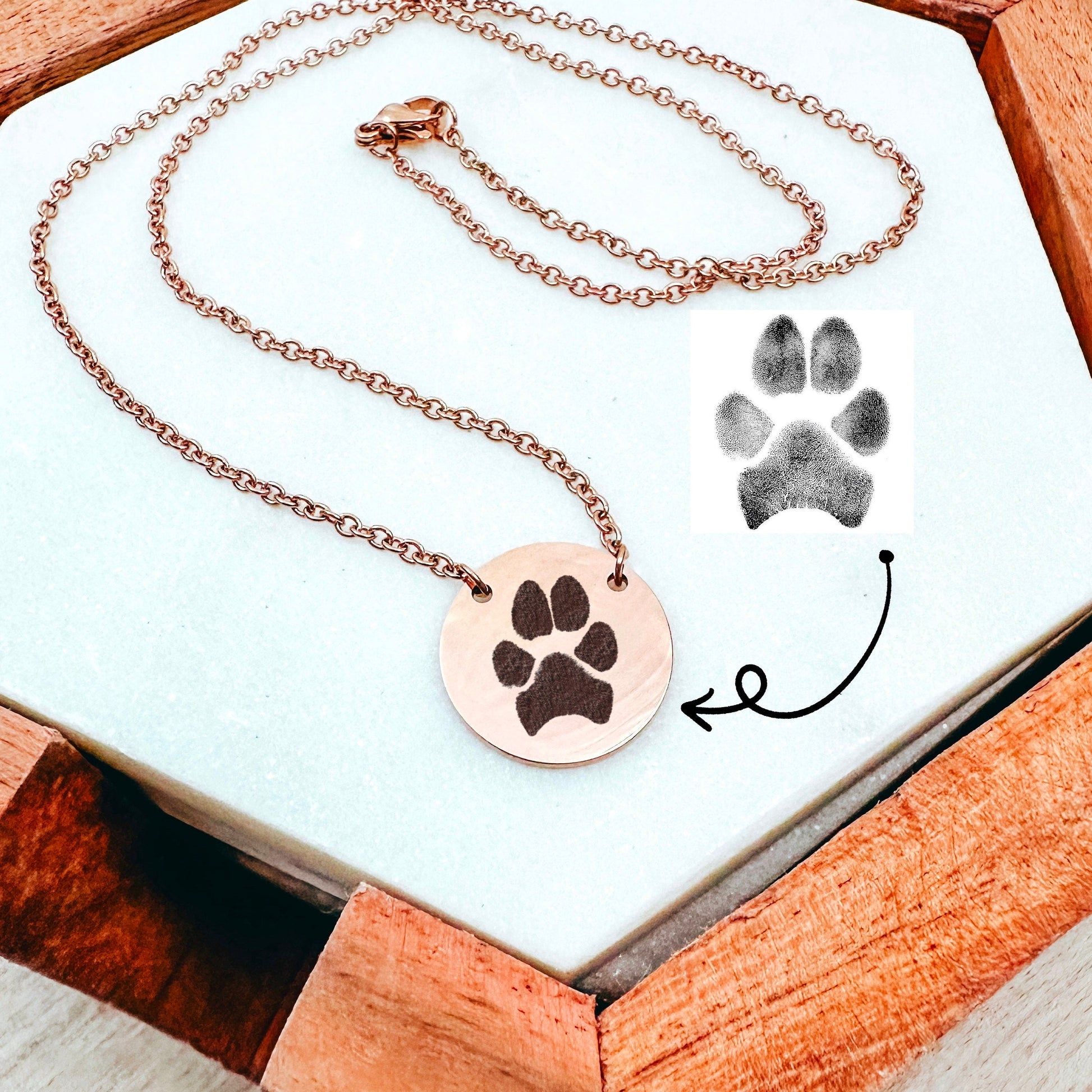 CUSTOM ACTUAL PAW PRINT NECKLACE - Avy + Tay