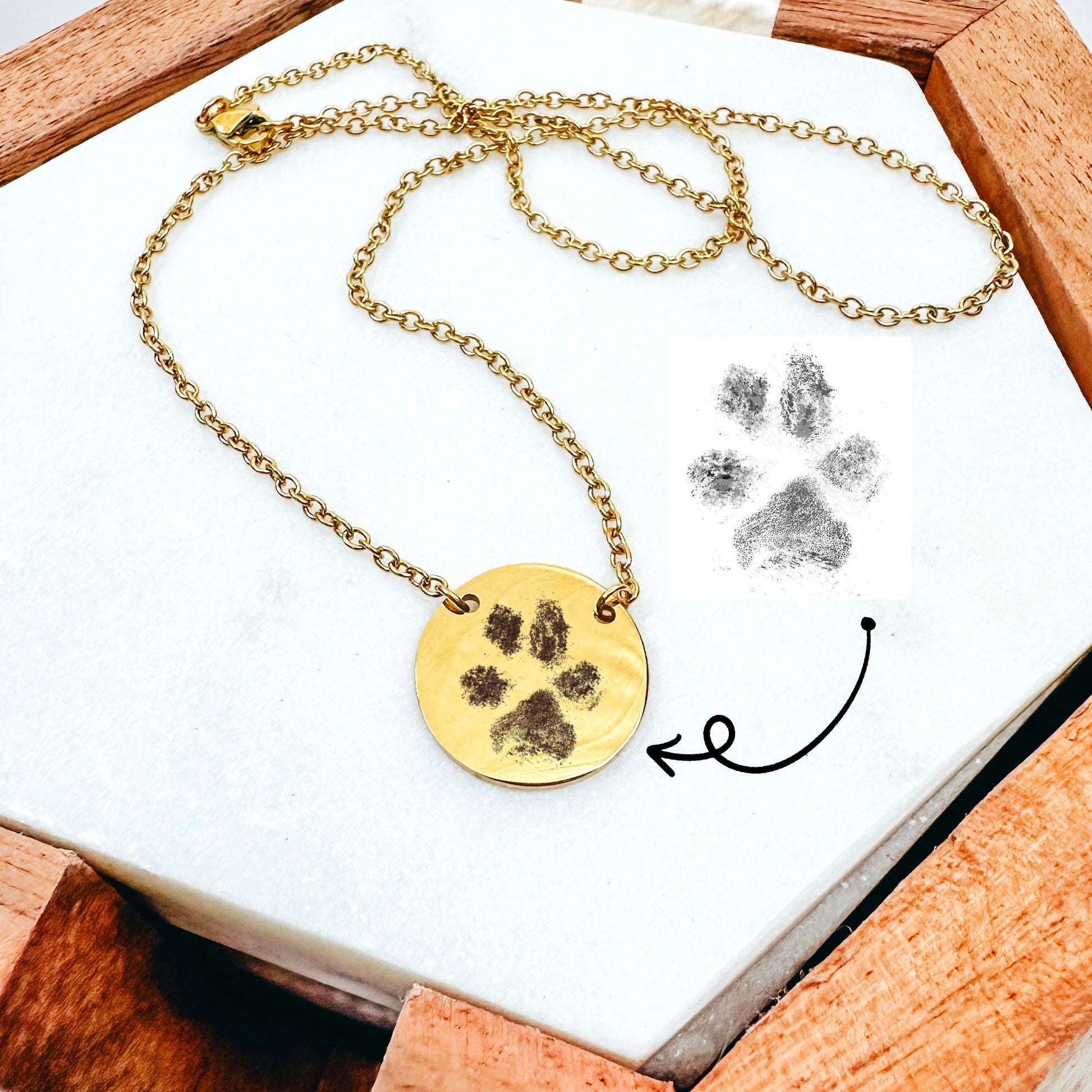 CUSTOM ACTUAL PAW PRINT NECKLACE - Avy + Tay