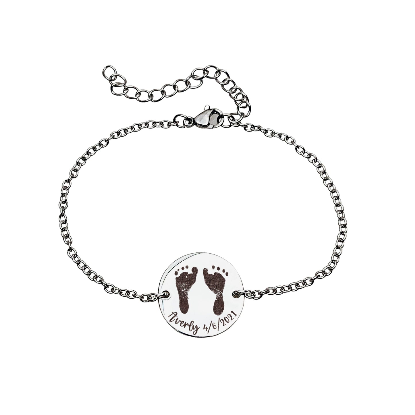 CUSTOM BABY FOOTPRINT BRACELET - Avy + Tay