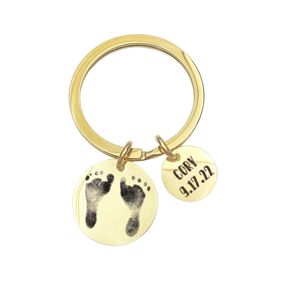 CUSTOM BABY FOOTPRINT KEYCHAIN - Avy + Tay