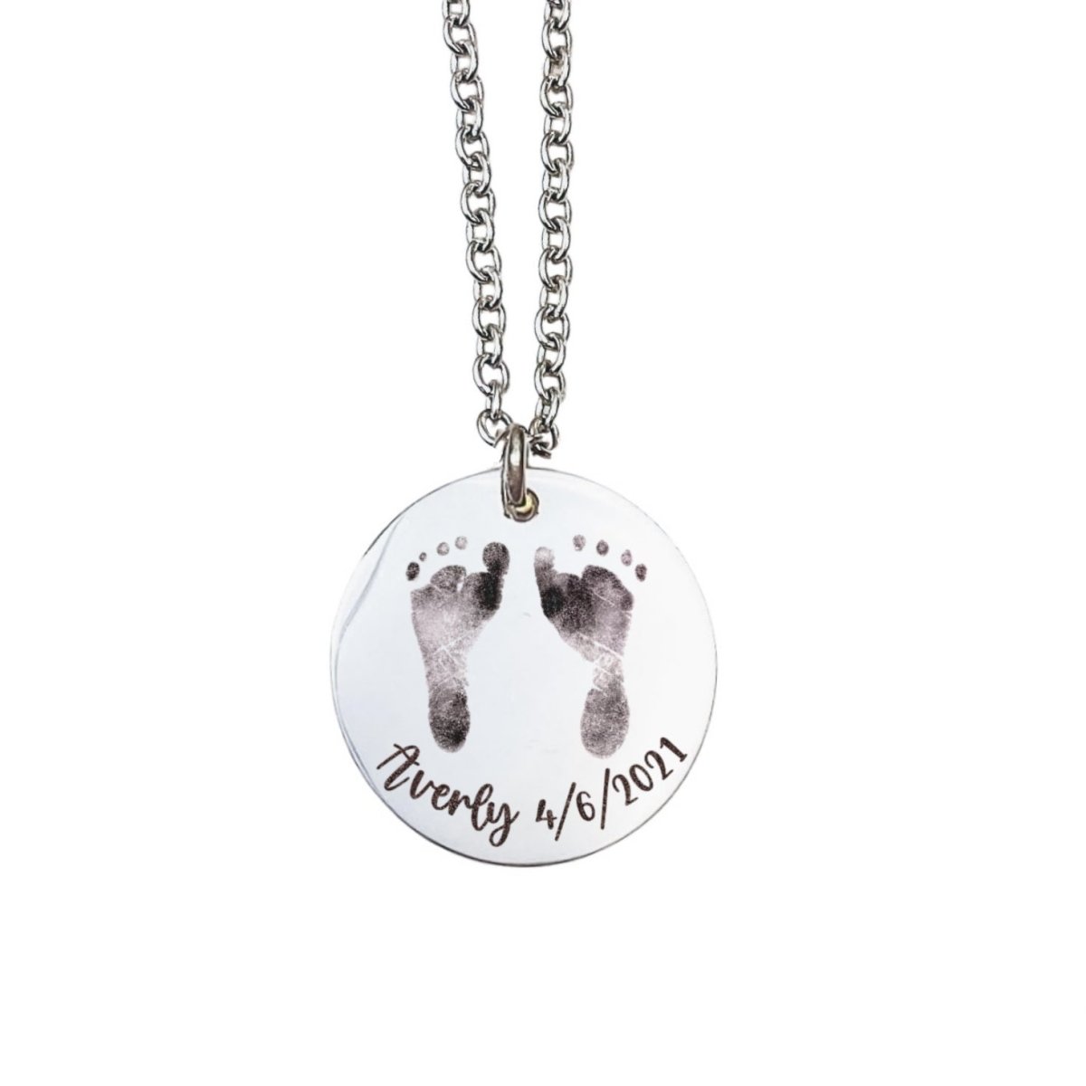 CUSTOM BABY FOOTPRINT NECKLACE - Avy + Tay