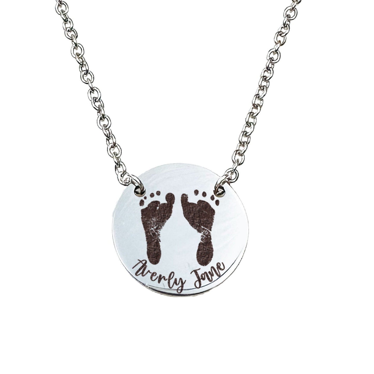 CUSTOM BABY FOOTPRINT NECKLACE - Avy + Tay