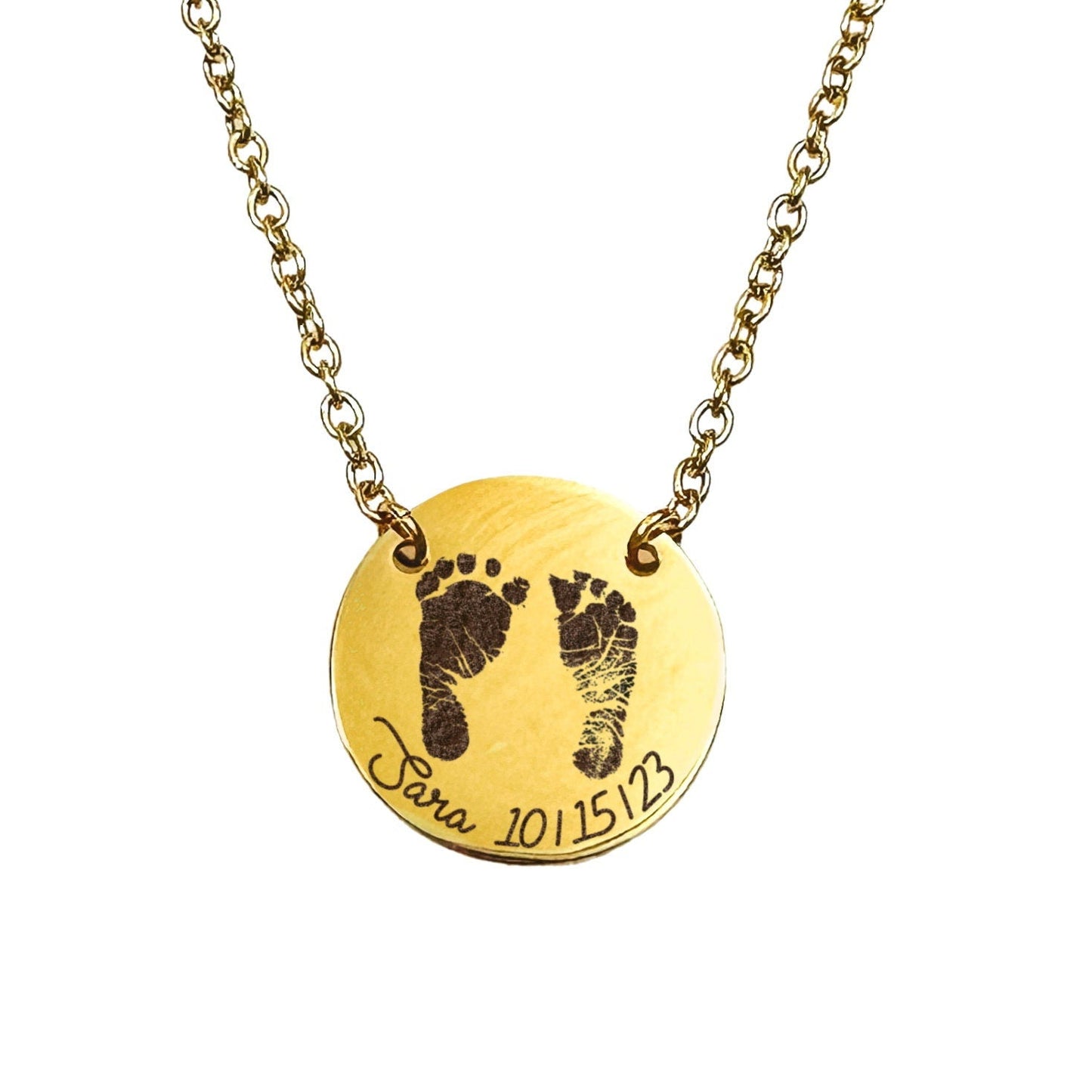 CUSTOM BABY FOOTPRINT NECKLACE - Avy + Tay