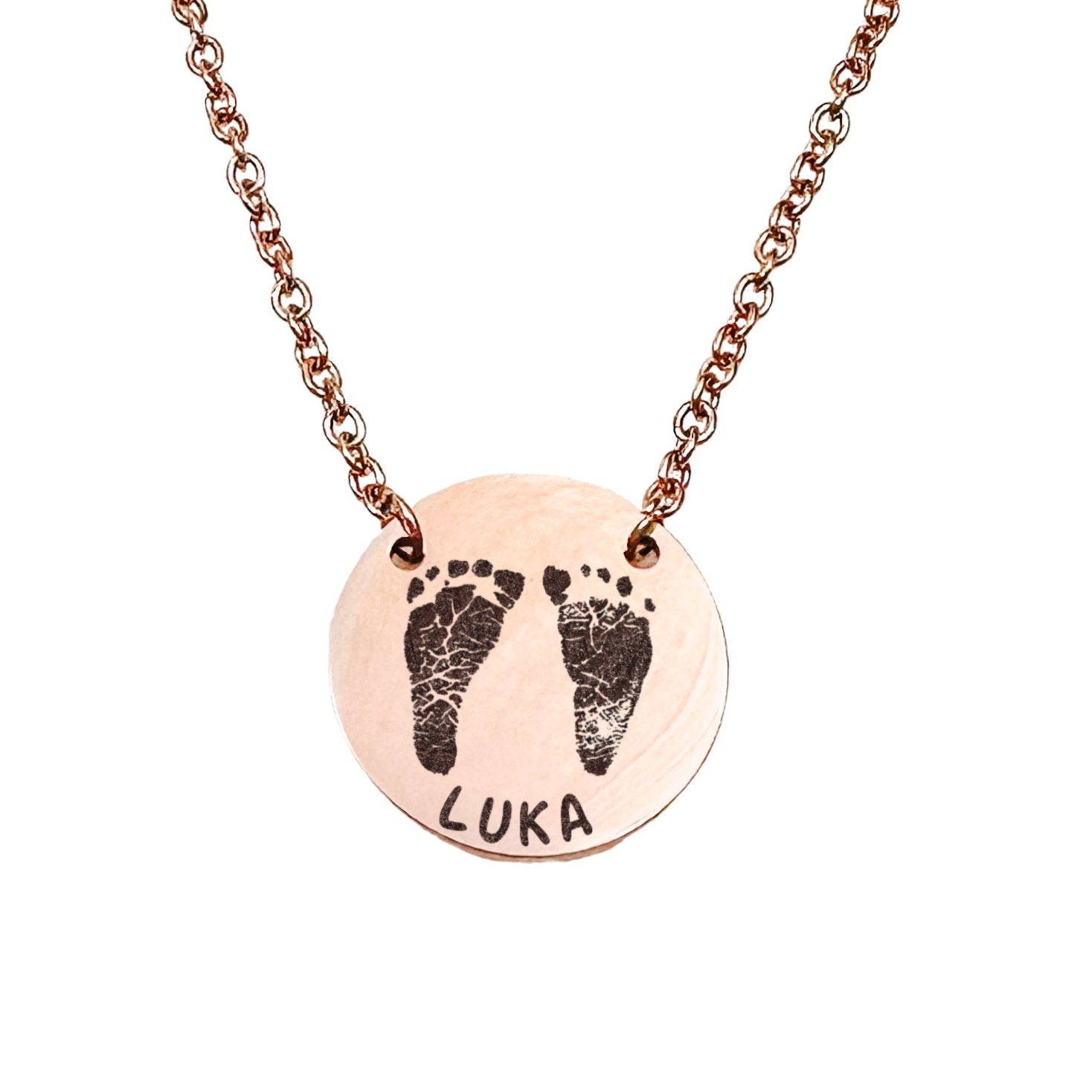 CUSTOM BABY FOOTPRINT NECKLACE - Avy + Tay