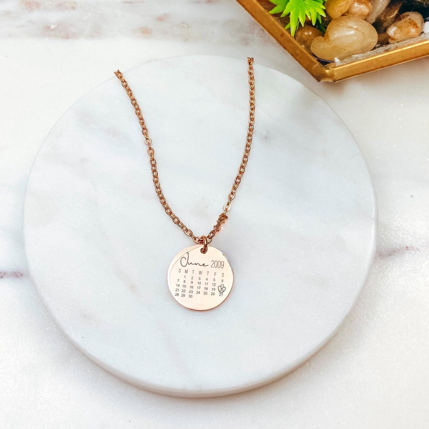 CUSTOM CALENDAR NECKLACE - Avy + Tay