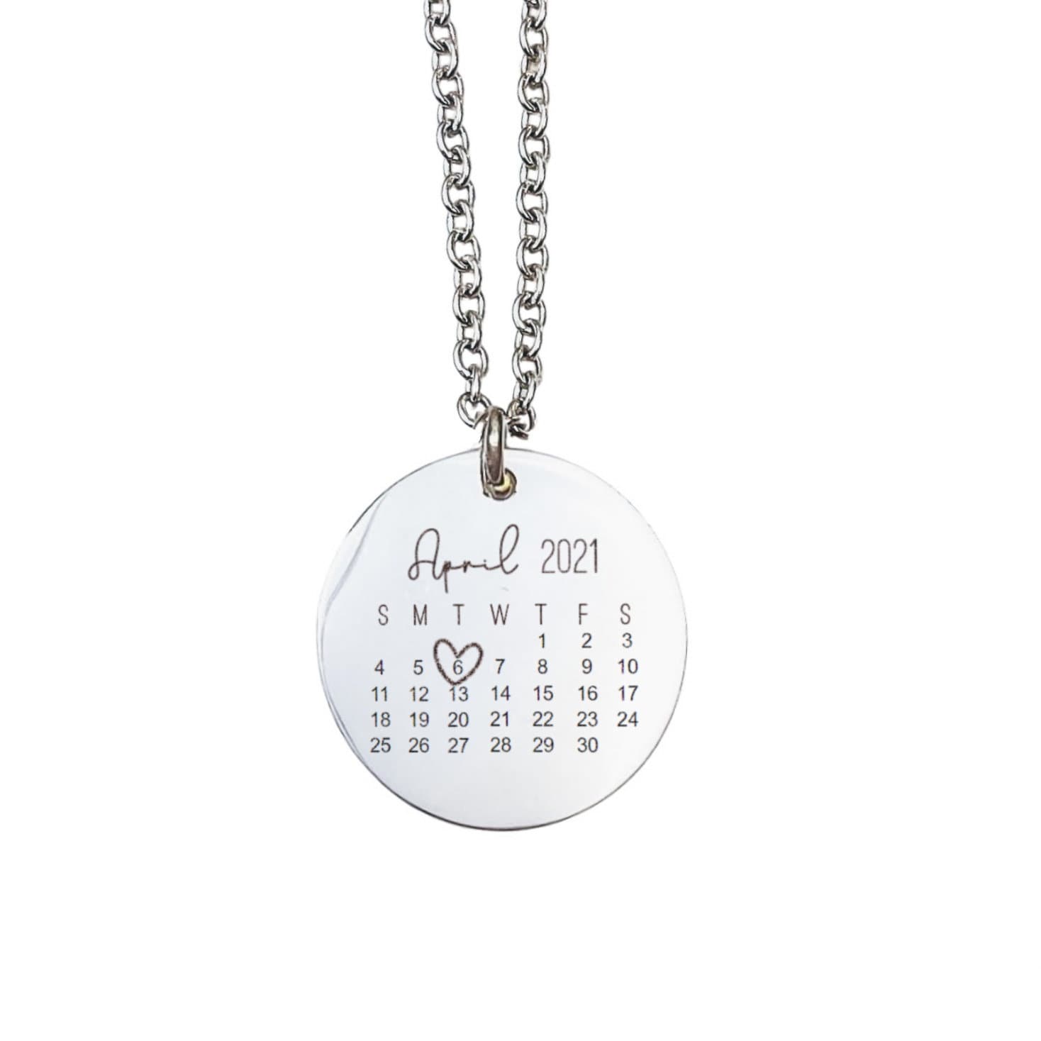 CUSTOM CALENDAR NECKLACE - Avy + Tay