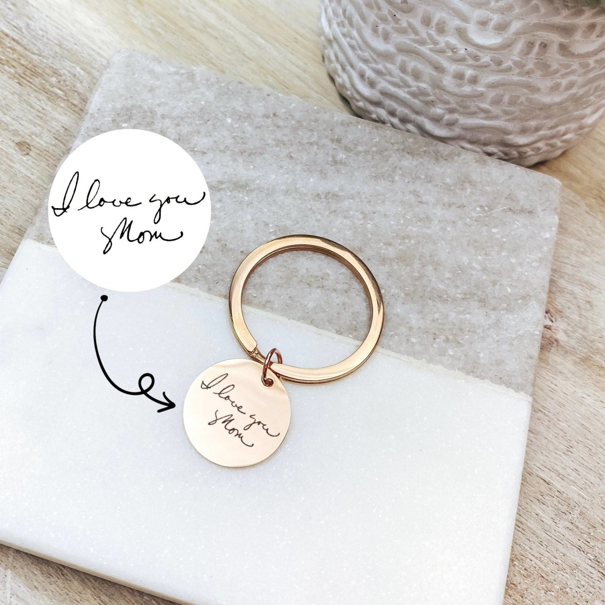 CUSTOM HANDWRITING KEYCHAIN - Avy + Tay