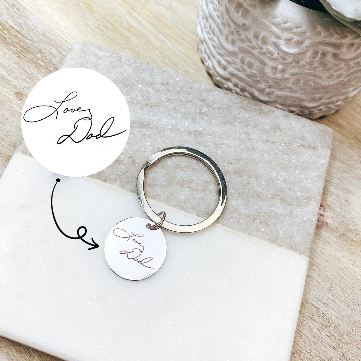 CUSTOM HANDWRITING KEYCHAIN - Avy + Tay