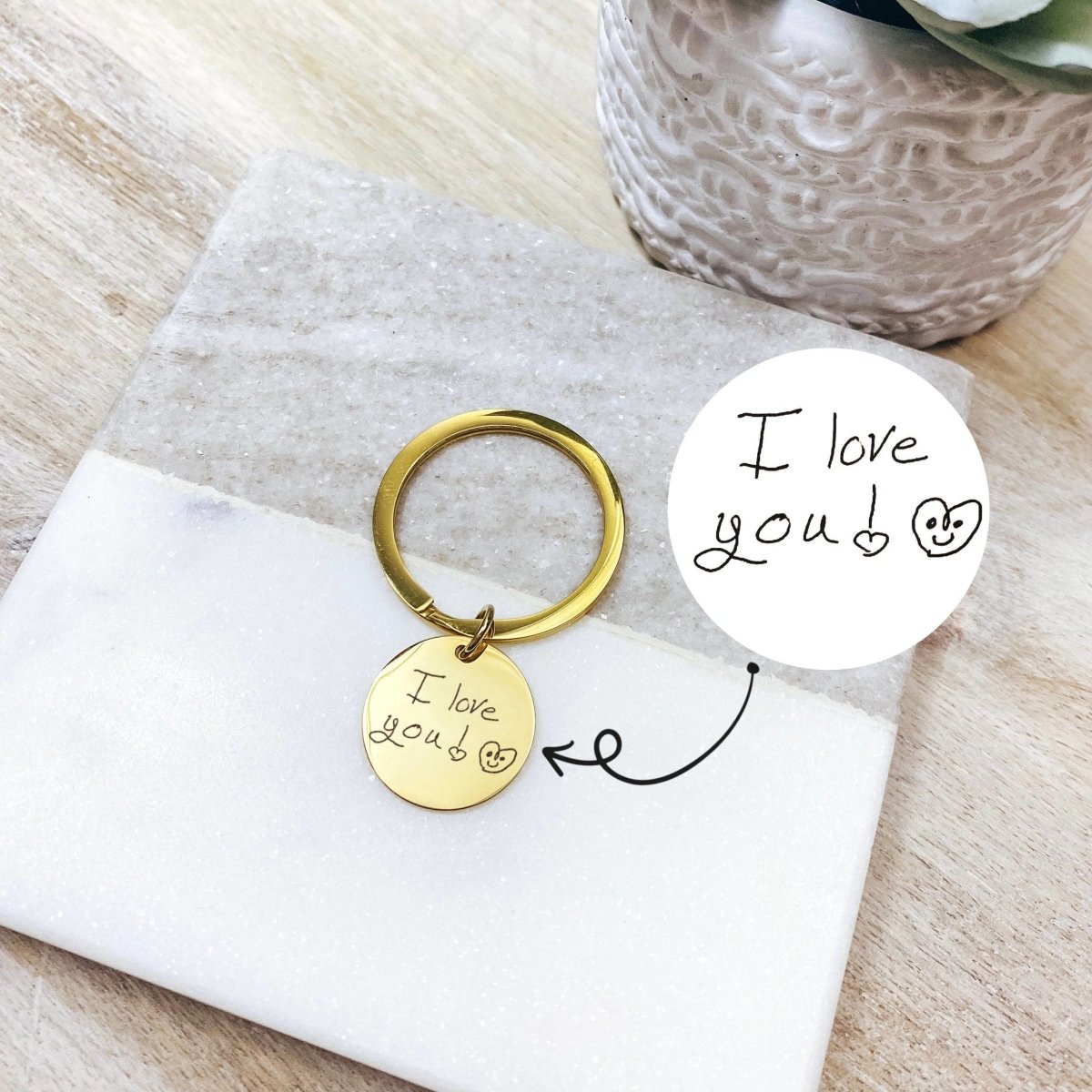 CUSTOM HANDWRITING KEYCHAIN - Avy + Tay