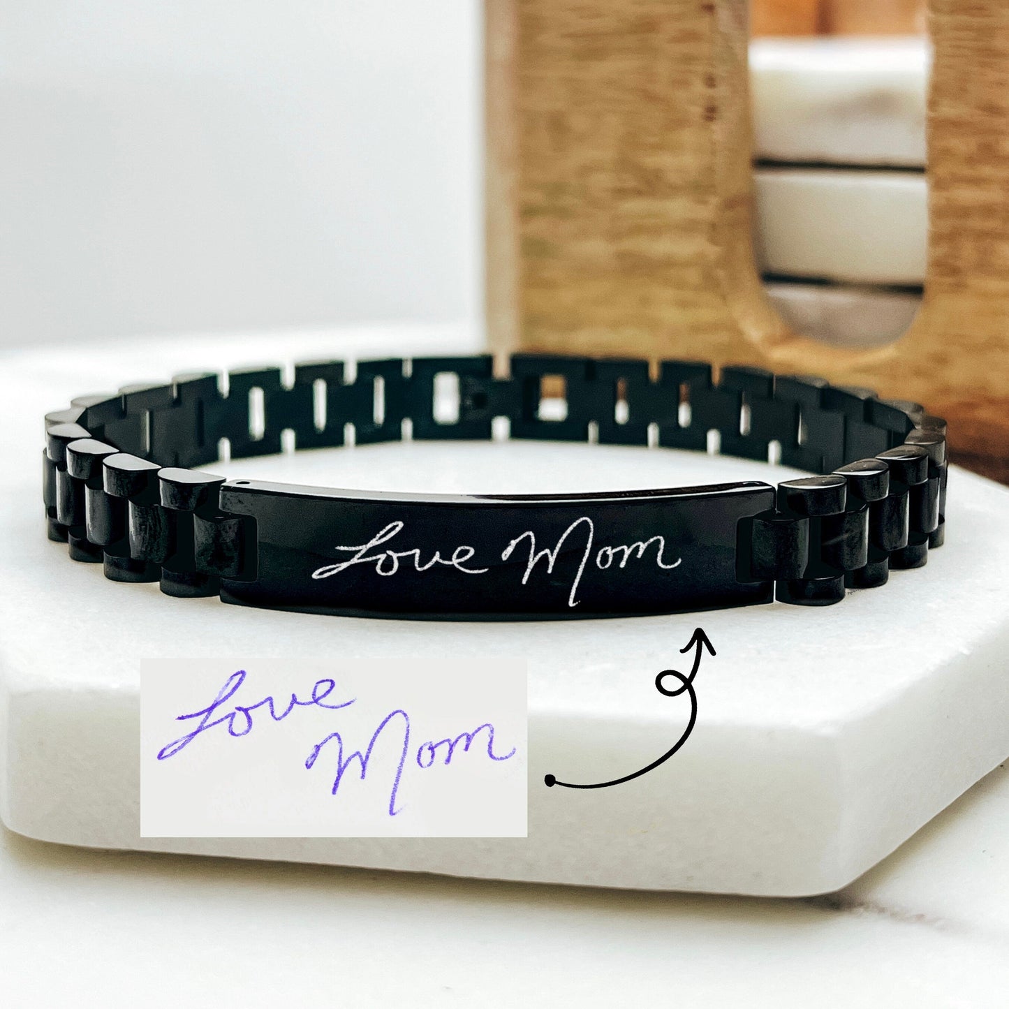 CUSTOM HANDWRITING MEN'S BRACELET - Avy + Tay