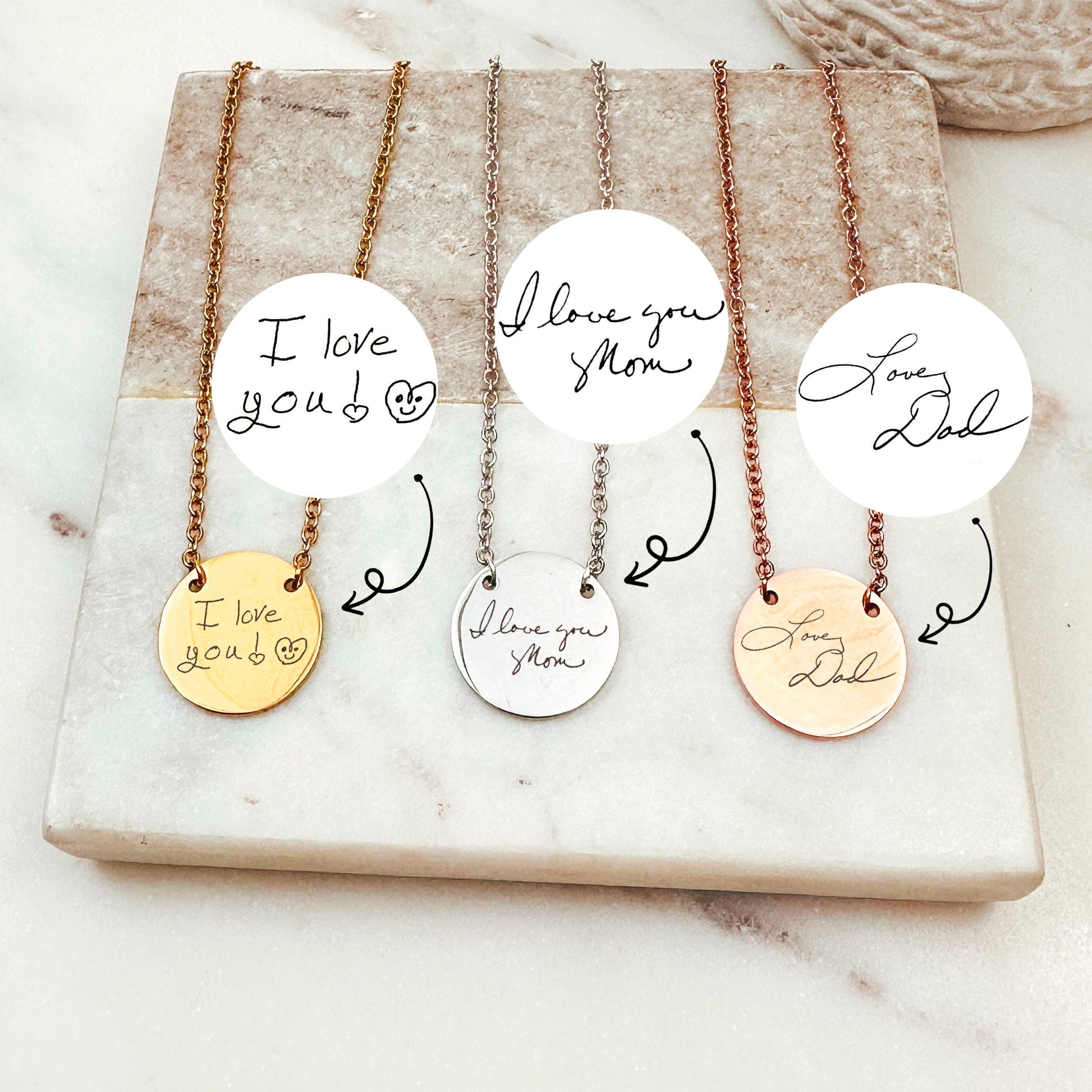 CUSTOM HANDWRITING NECKLACE - Avy + Tay