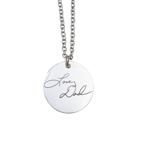 Actual Handwriting Necklace, Personalized Signature Keepsake, Memorial –  HKS Jewellery