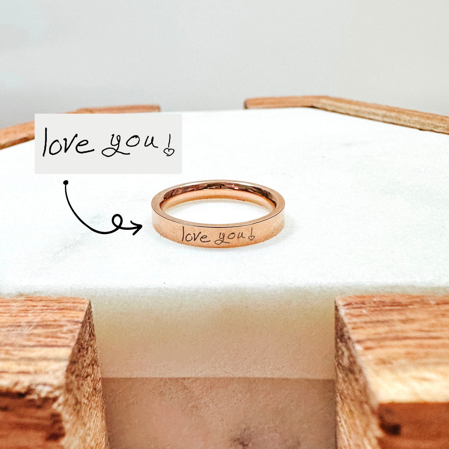 CUSTOM HANDWRITING RING - Avy + Tay