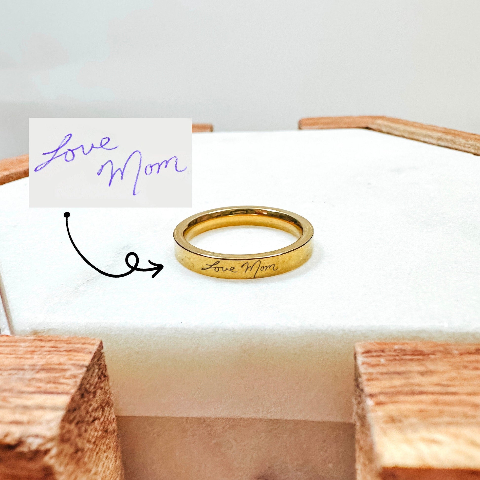 CUSTOM HANDWRITING RING - Avy + Tay