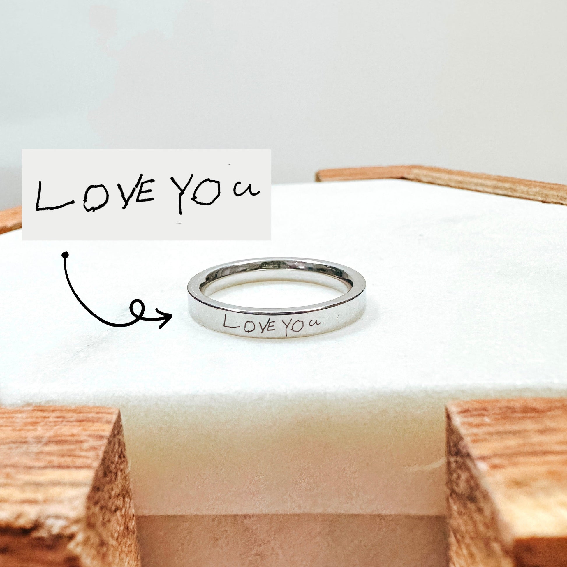 CUSTOM HANDWRITING RING - Avy + Tay