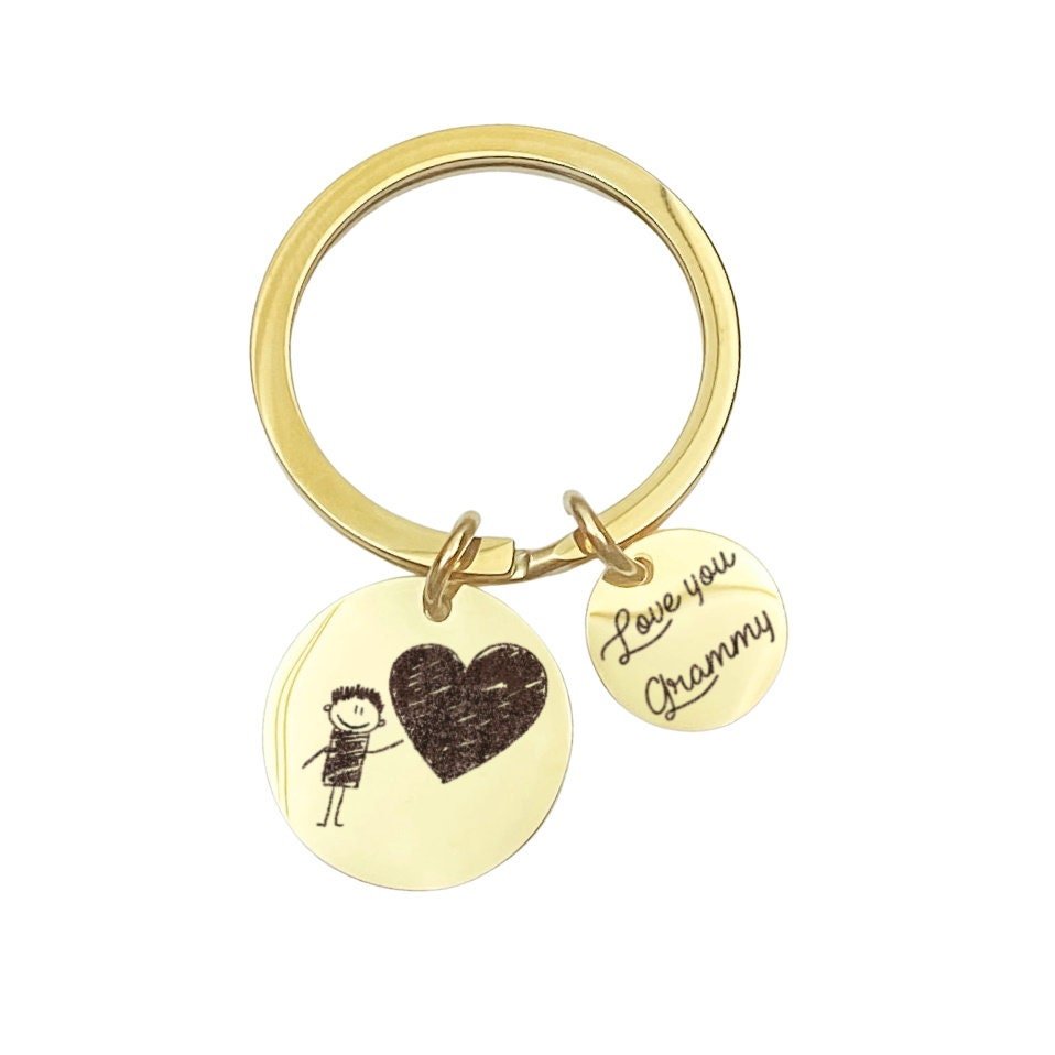 CUSTOM KID'S DRAWING KEYCHAIN - Avy + Tay