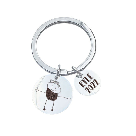 CUSTOM KID'S DRAWING KEYCHAIN - Avy + Tay