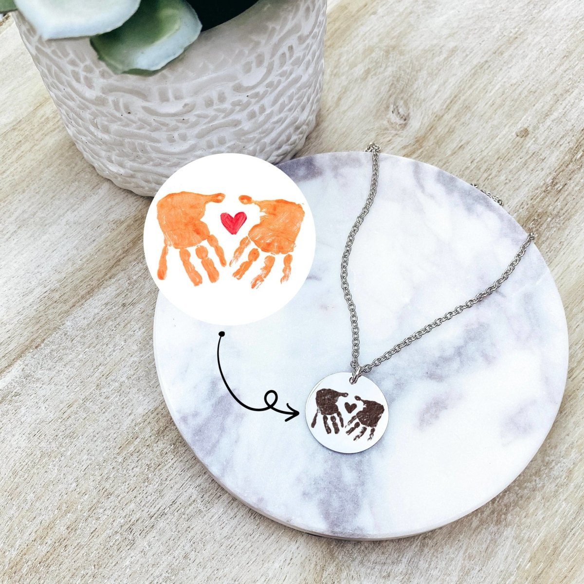 CUSTOM KID'S DRAWING NECKLACE - Avy + Tay