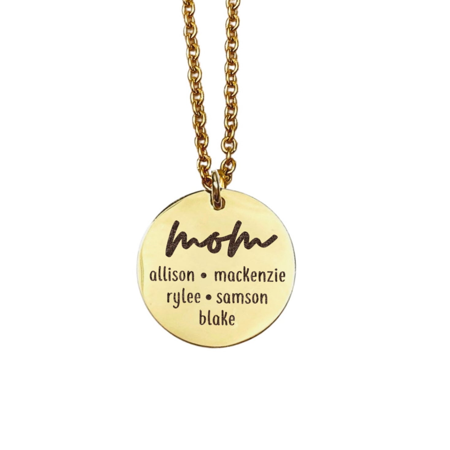 CUSTOM MOM + NAMES NECKLACE - Avy + Tay