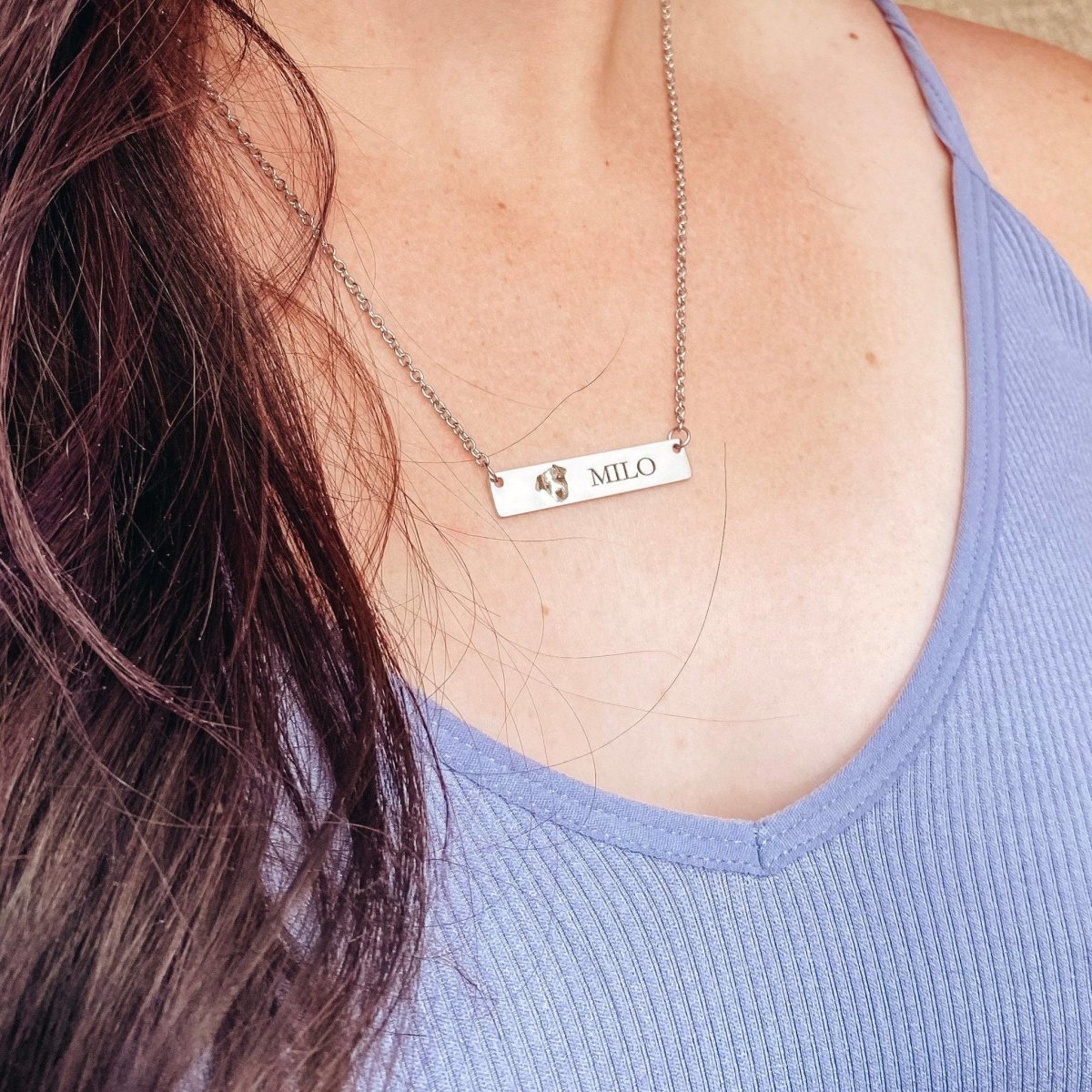 CUSTOM PET BAR NECKLACE - Avy + Tay