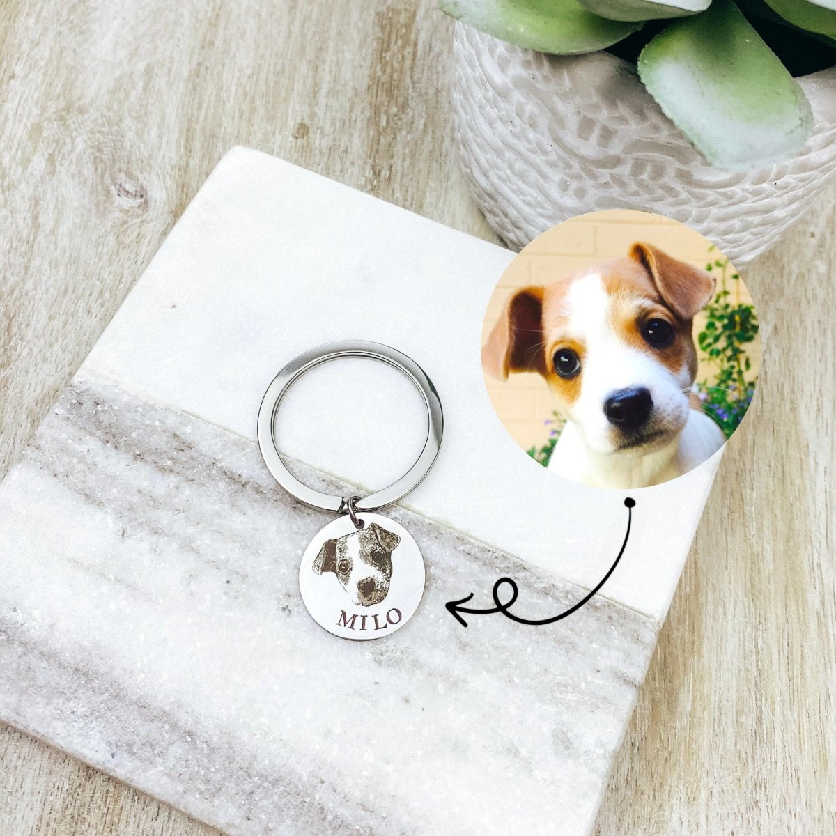 CUSTOM PET KEYCHAIN - Avy + Tay