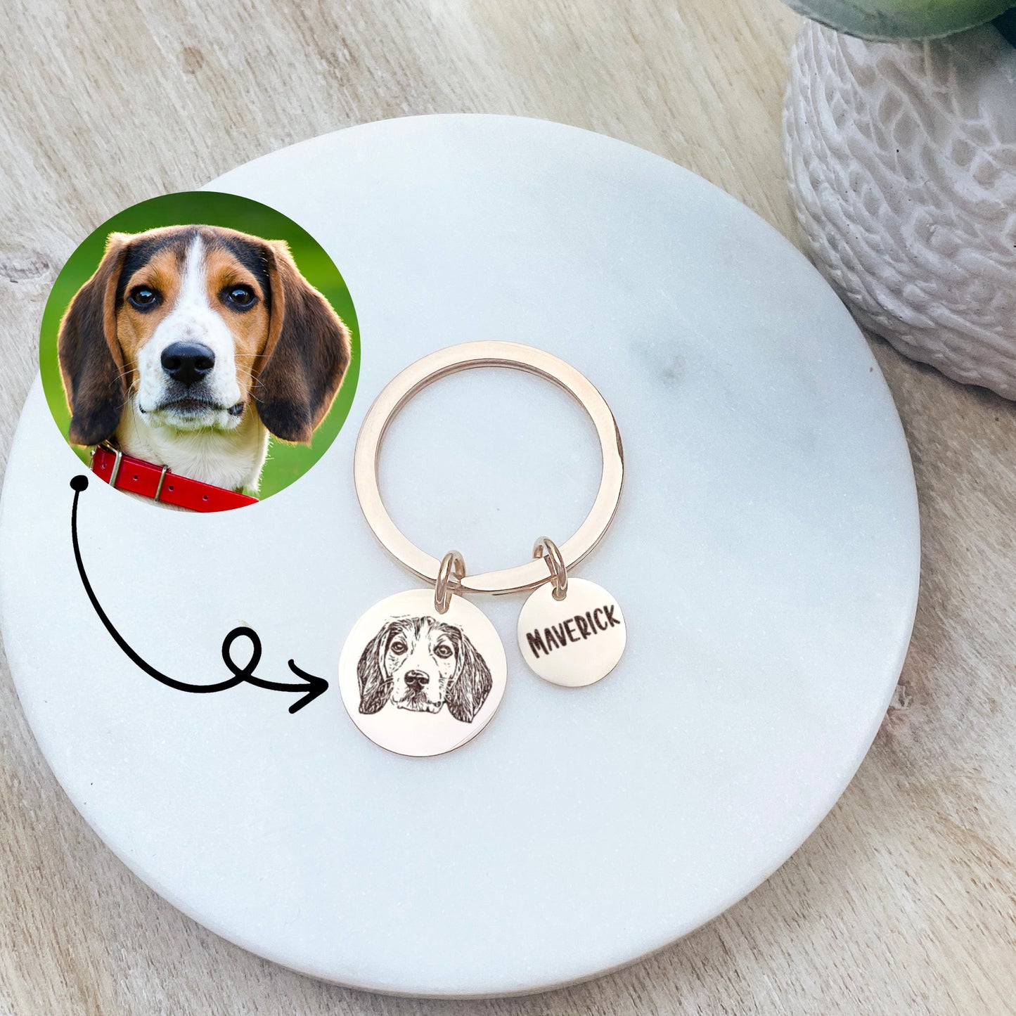 CUSTOM PET KEYCHAIN - Avy + Tay