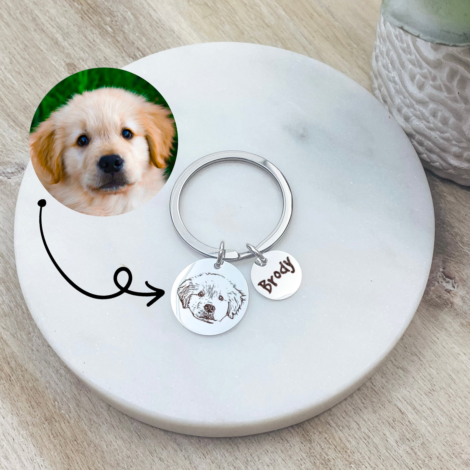 CUSTOM PET KEYCHAIN - Avy + Tay