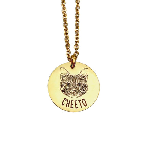 Custom Cat Portrait Necklace – Lola and Maeve
