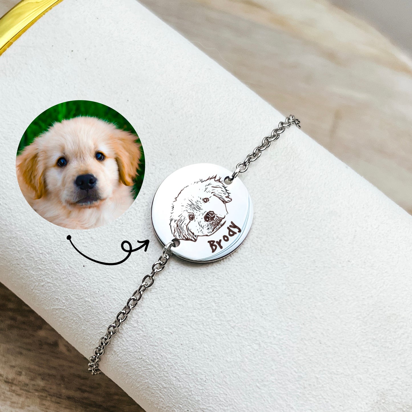 CUSTOM PET PHOTO BRACELET - Avy + Tay