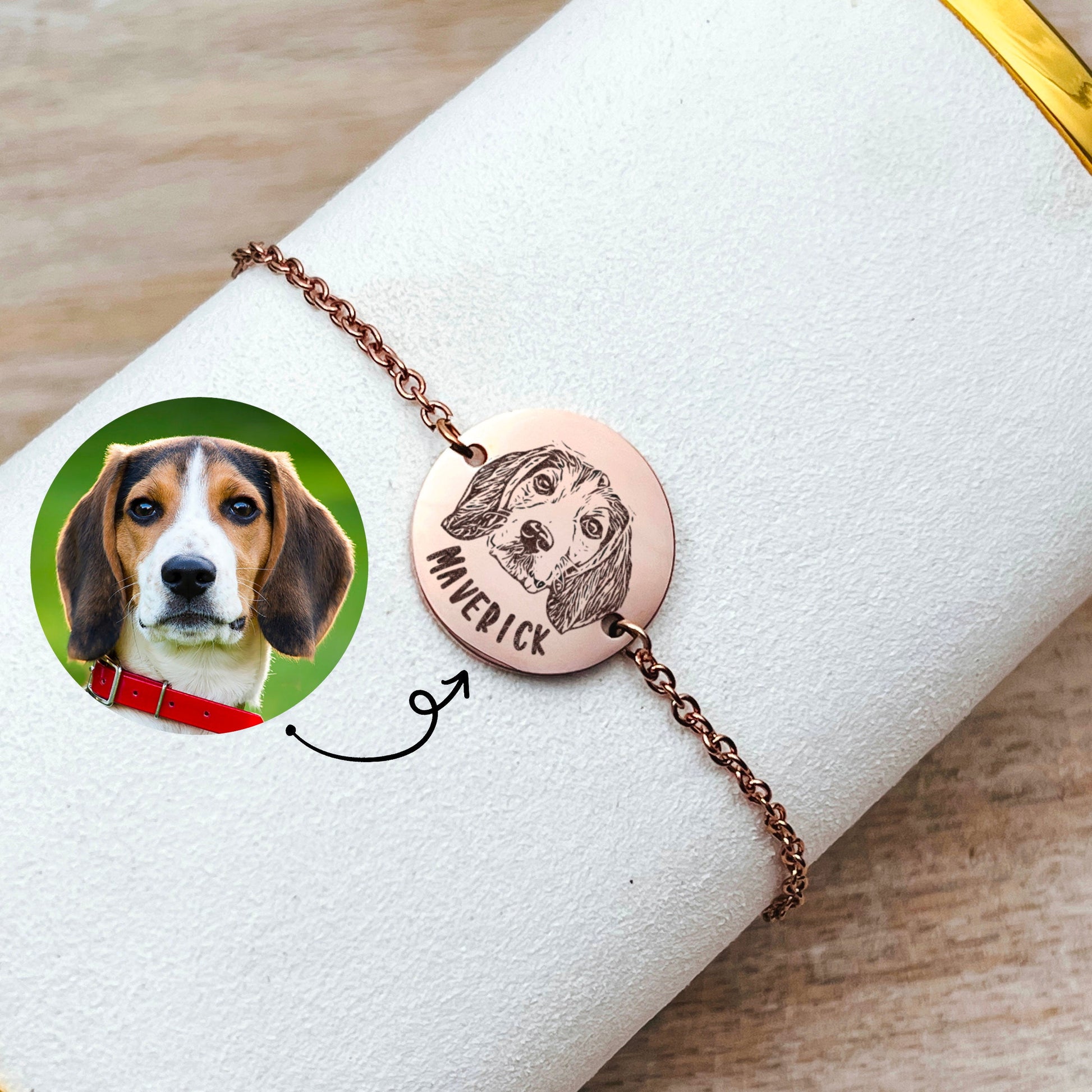 CUSTOM PET PHOTO BRACELET - Avy + Tay