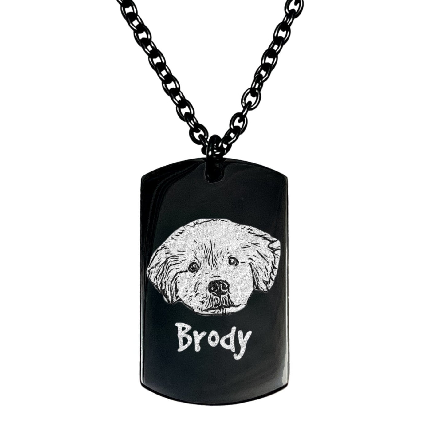 CUSTOM PET PHOTO MEN'S NECKLACE - Avy + Tay