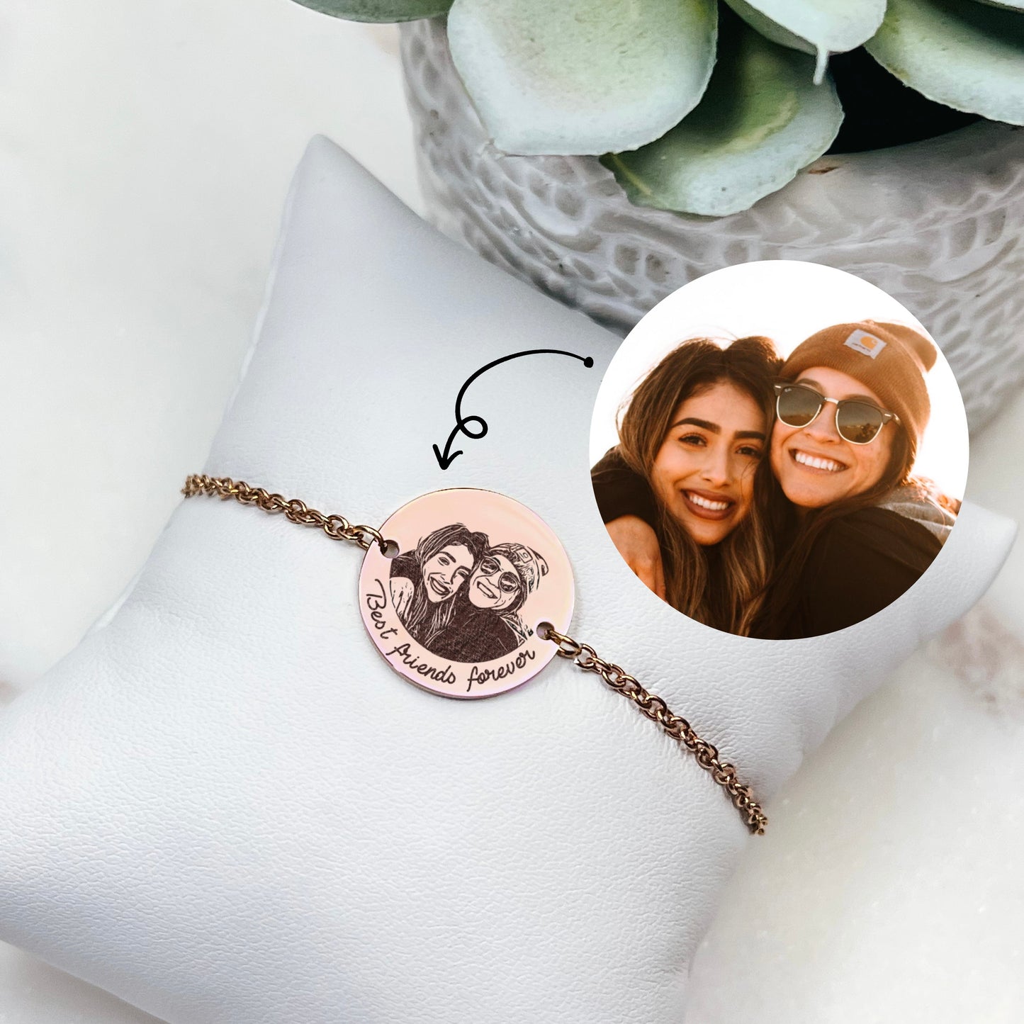 CUSTOM PORTRAIT BRACELET - Avy + Tay