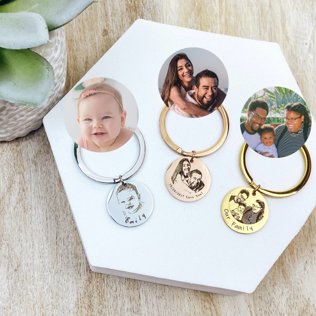 CUSTOM PORTRAIT KEYCHAIN - Avy + Tay