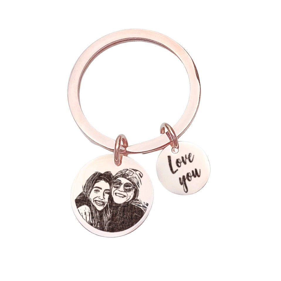 CUSTOM PORTRAIT KEYCHAIN - Avy + Tay